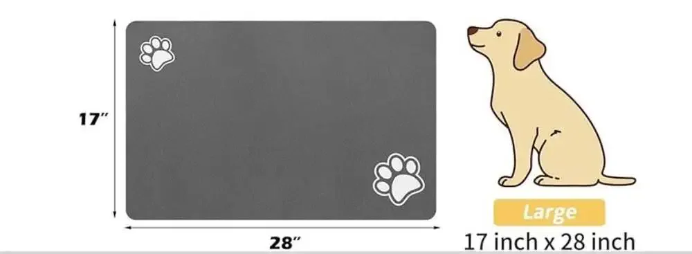 Pet Feeding Mat-Absorbent Dog Mat for and Water Bowl-Accessories Pet Supplies-B